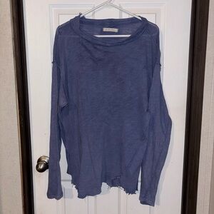 We The Free Blue Long Sleeve Top